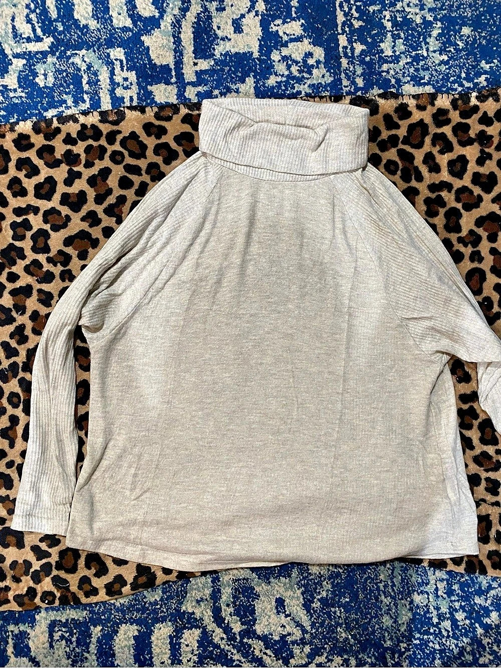 LUSH Cowl Neck Cotton Blend in Cream Size Small NWOT